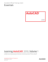 Learning AutoCAD 2010 Volume 1.pdf